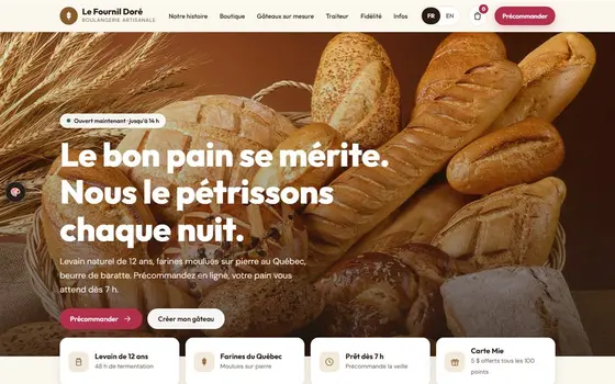 Site Boulangerie prêt à acheter