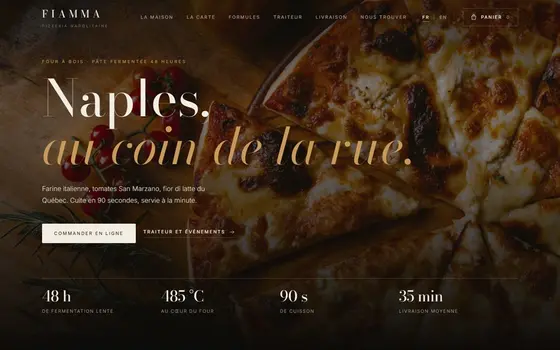 Site Pizzeria prêt à acheter