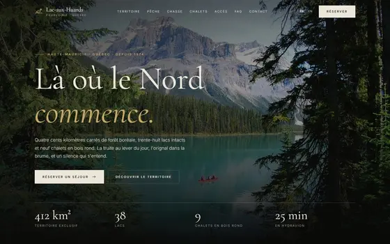 Site Pourvoirie prêt à acheter